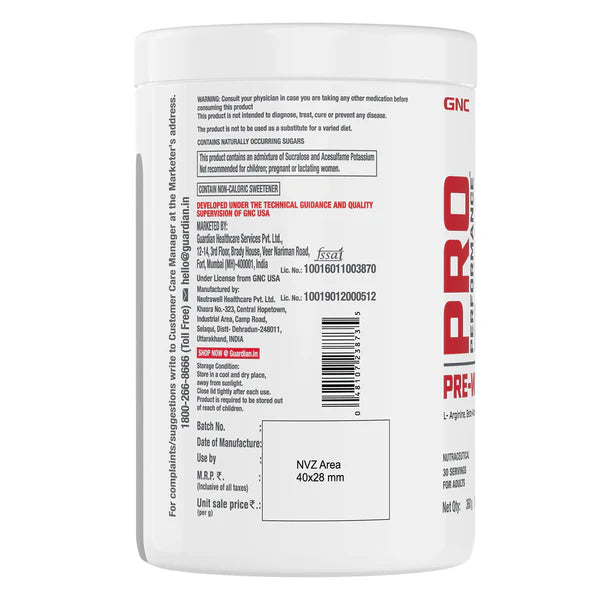 GNC Pro Performance Pre-Workout - Protein world