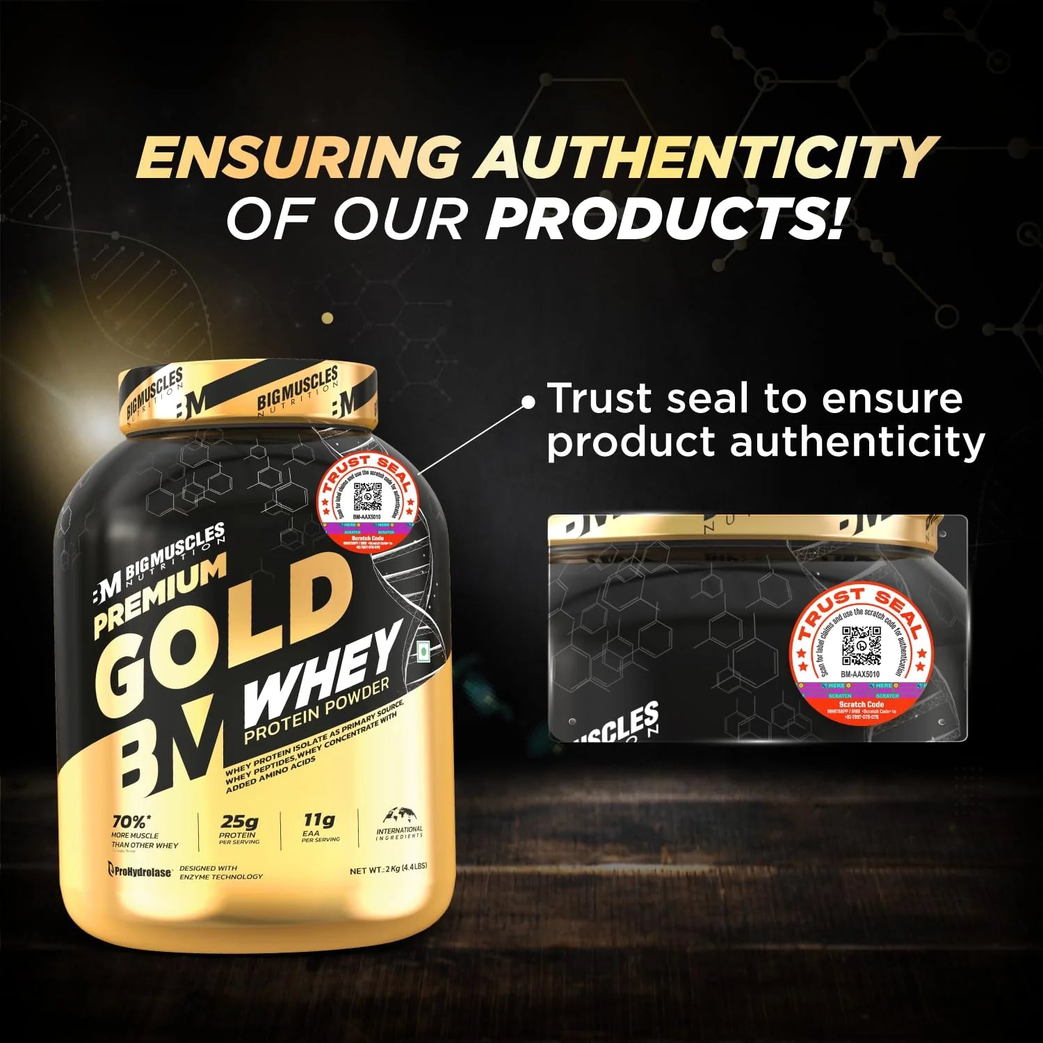 Big Muscles Nutrition Premium Gold Whey Protein - Protein world