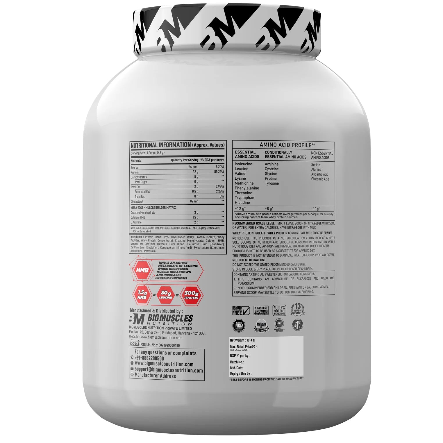 Big Muscles Nutrition Nitra Edge - Protein world