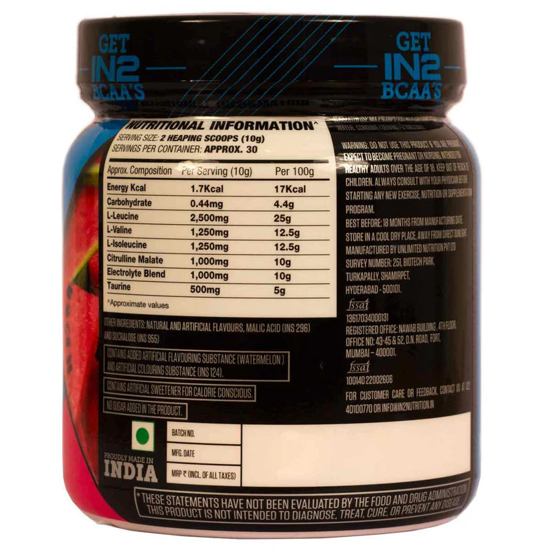 IN2 BCAA 300gm - Protein world