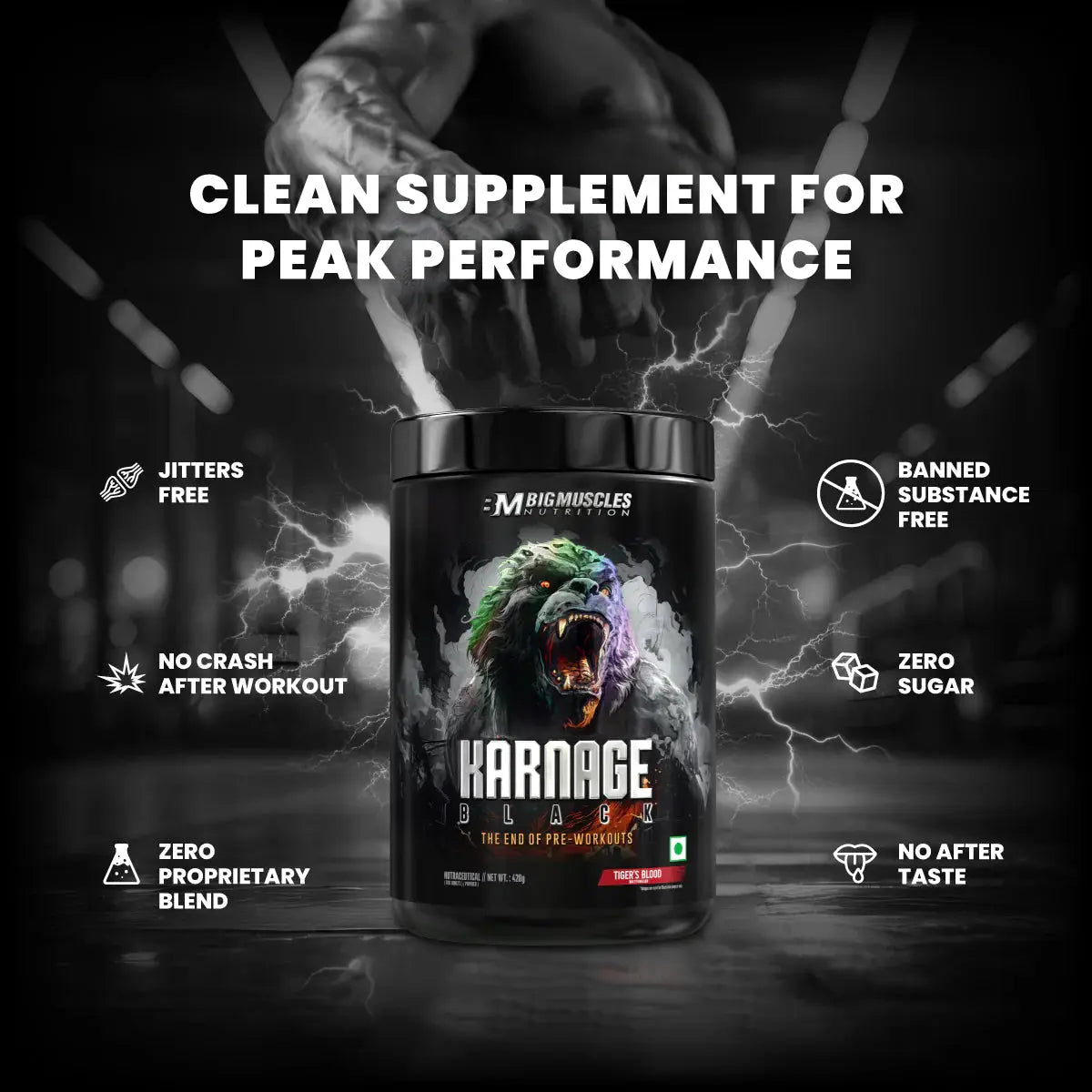 Bigmuscles Nutrition Karnage Black - Protein world