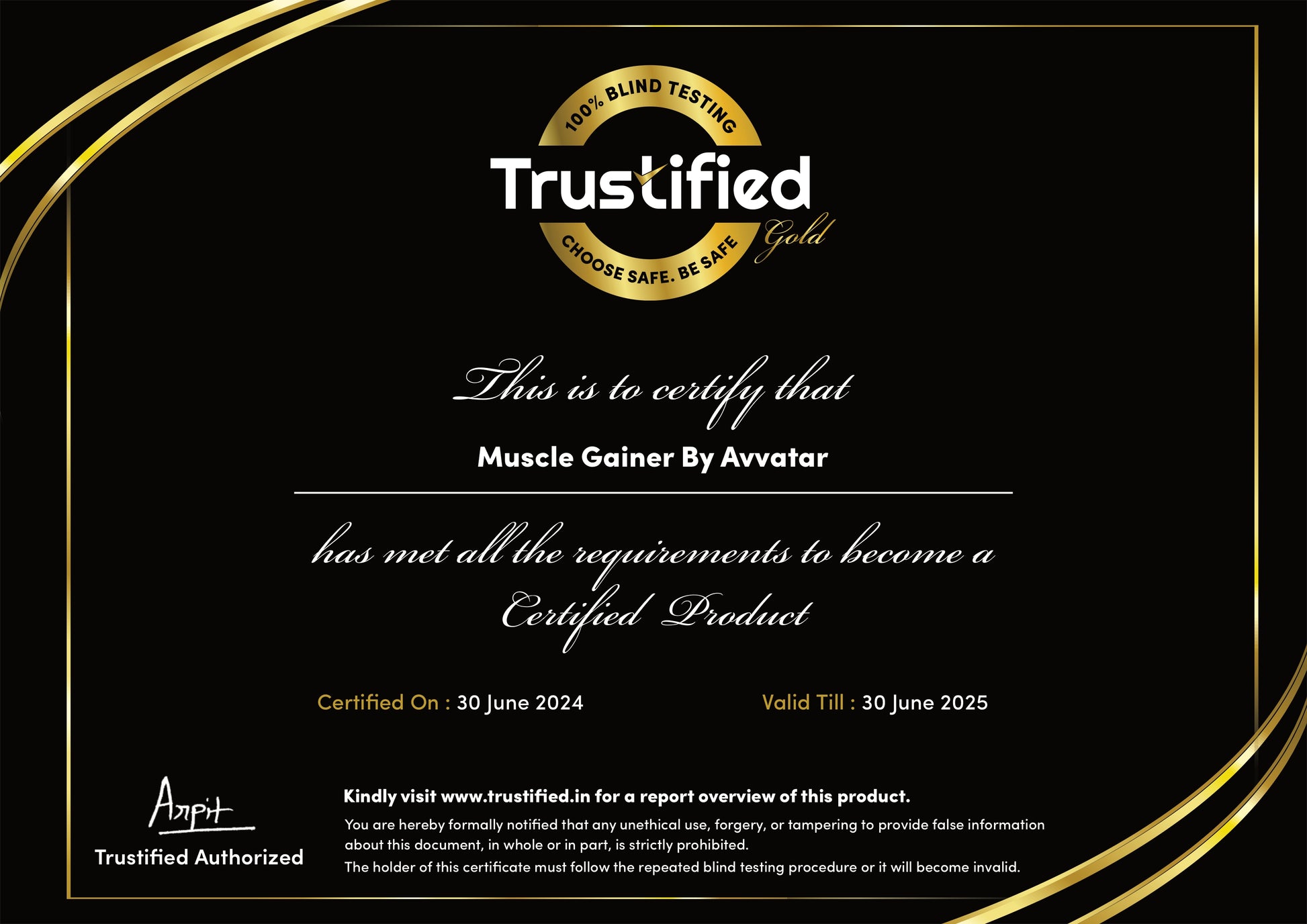 Avvatar Muscle Gainer - Protein world