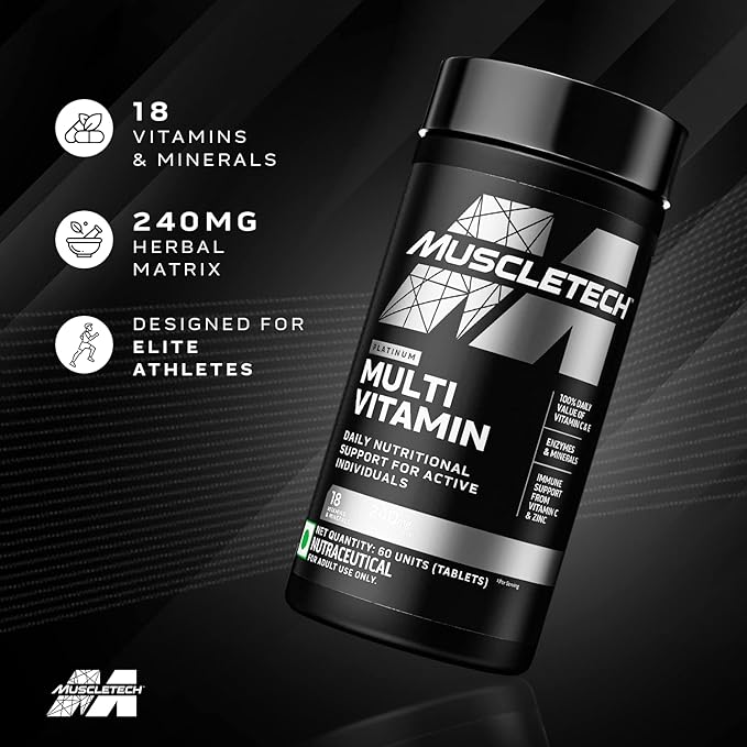 Muscletech Platinum Multivitamin 60 Tablets - Protein world