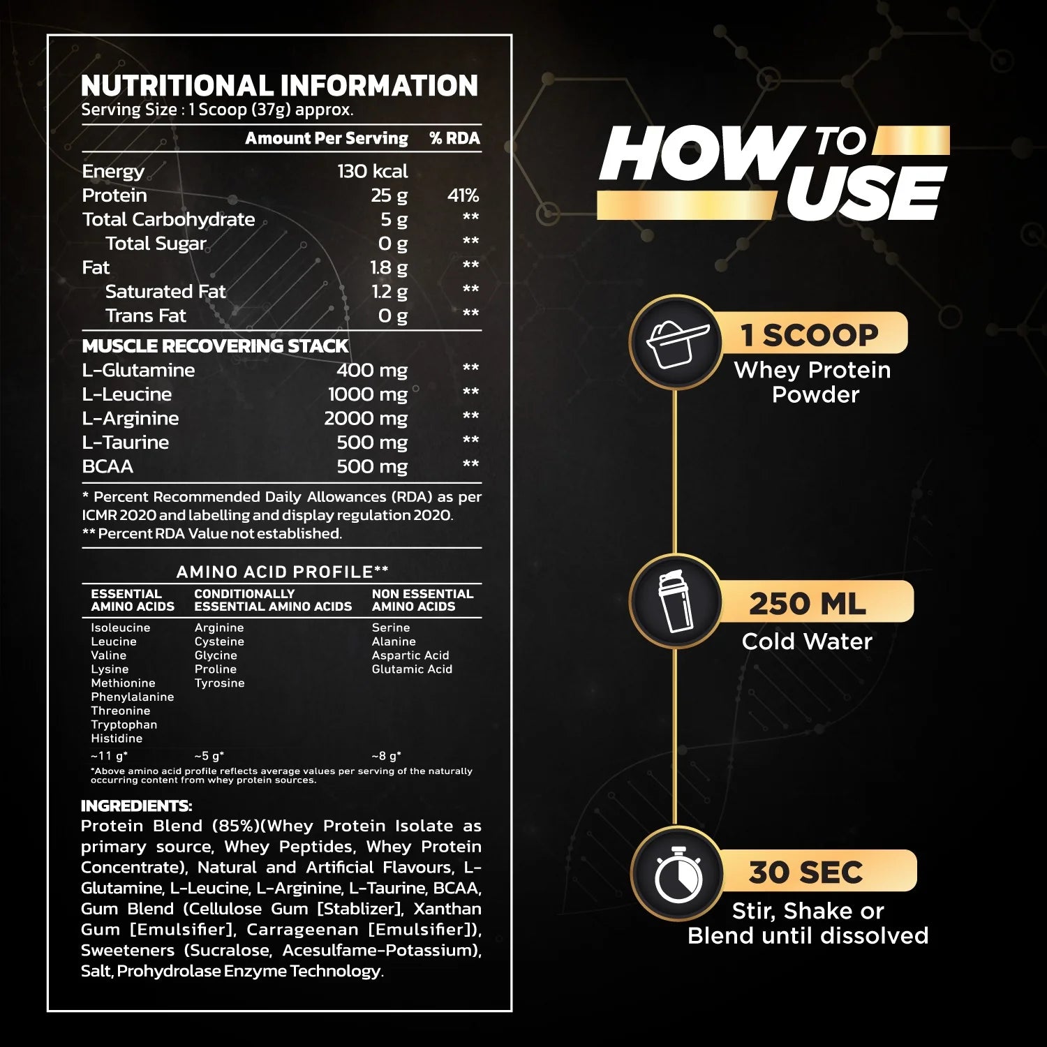 Big Muscles Nutrition Premium Gold Whey Protein - Protein world