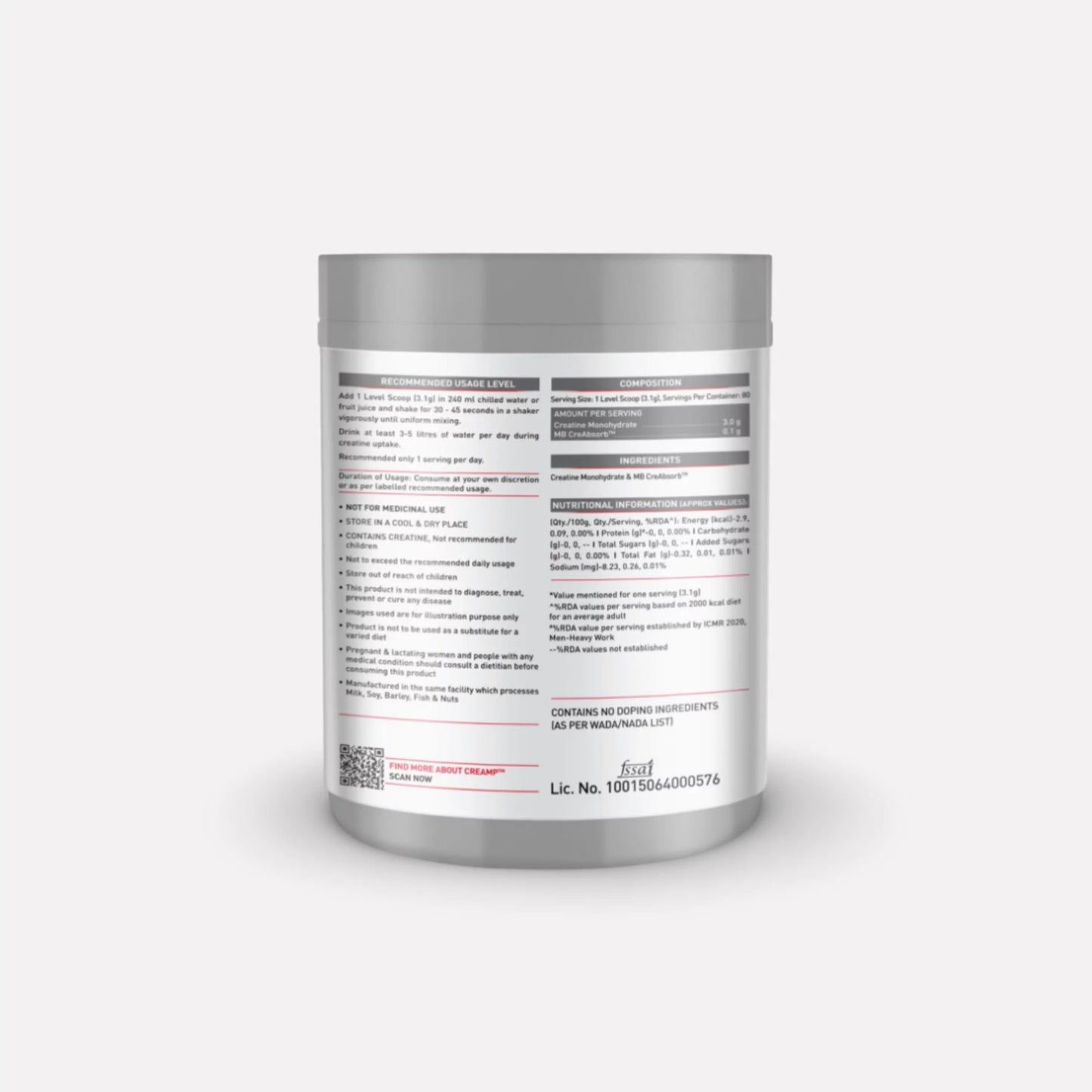 MuscleBlaze Creatine Monohydrate CreAMP - Protein world