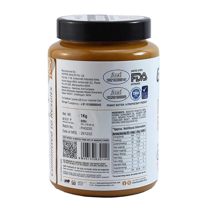 Giantman Peanut Butter Mango Creamy - Protein world