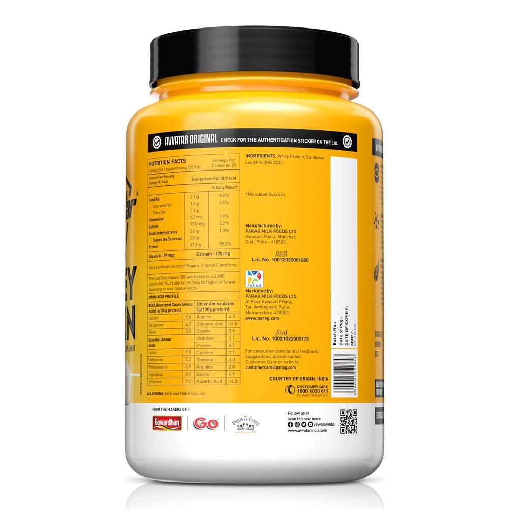 Avvatar Raw Whey 1kg - Protein world
