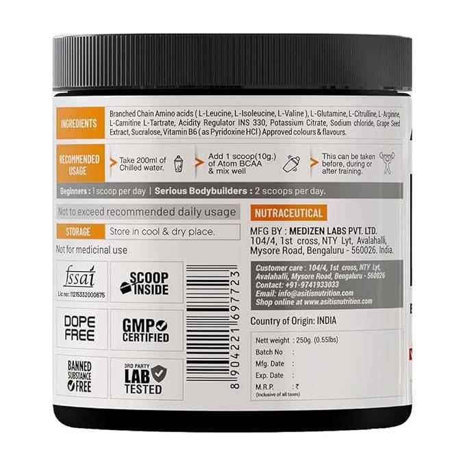 Atom BCAA 250gm - Protein world