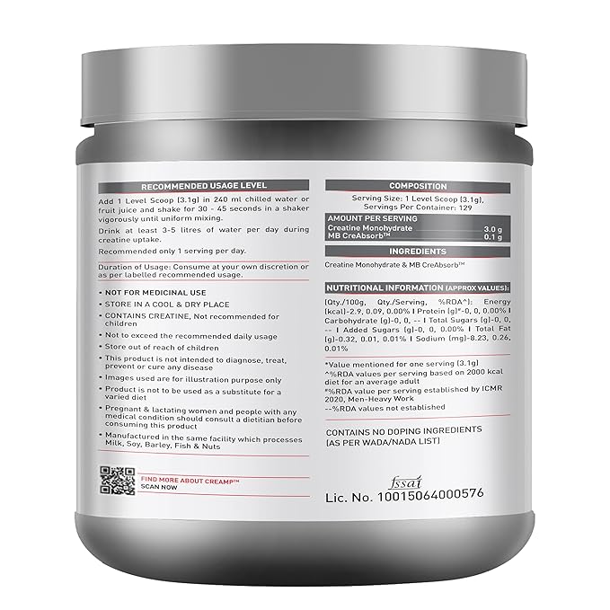 MuscleBlaze Creatine Monohydrate CreAMP - Protein world