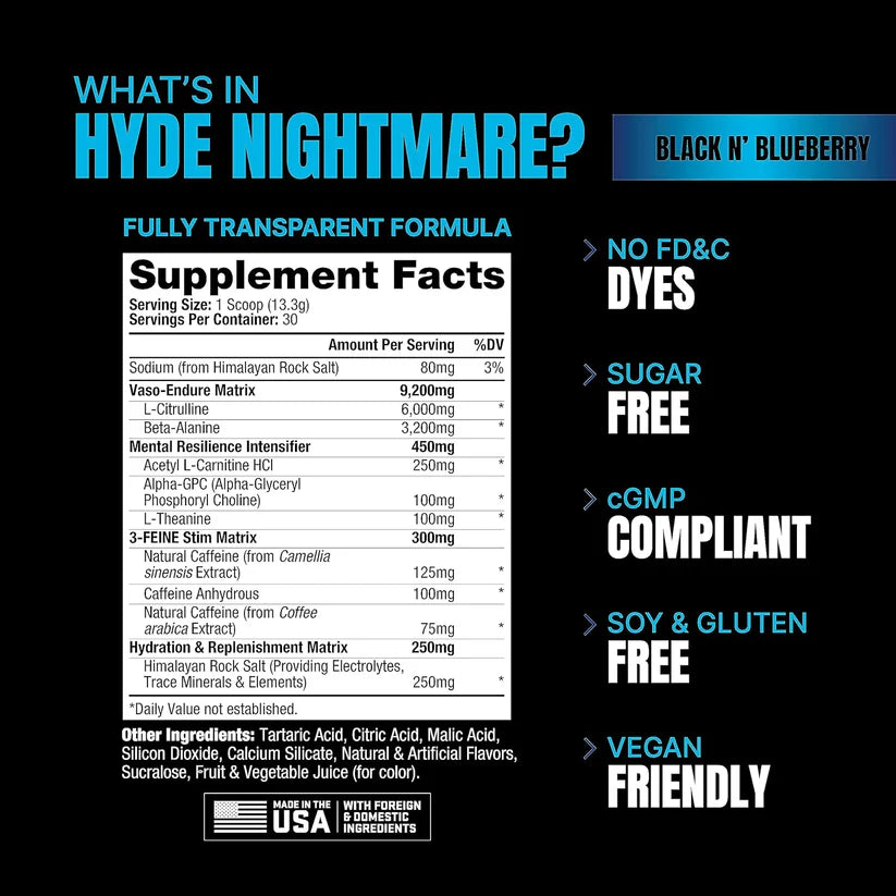 Prosupps Hyde Nightmare 30 servings - Protein world