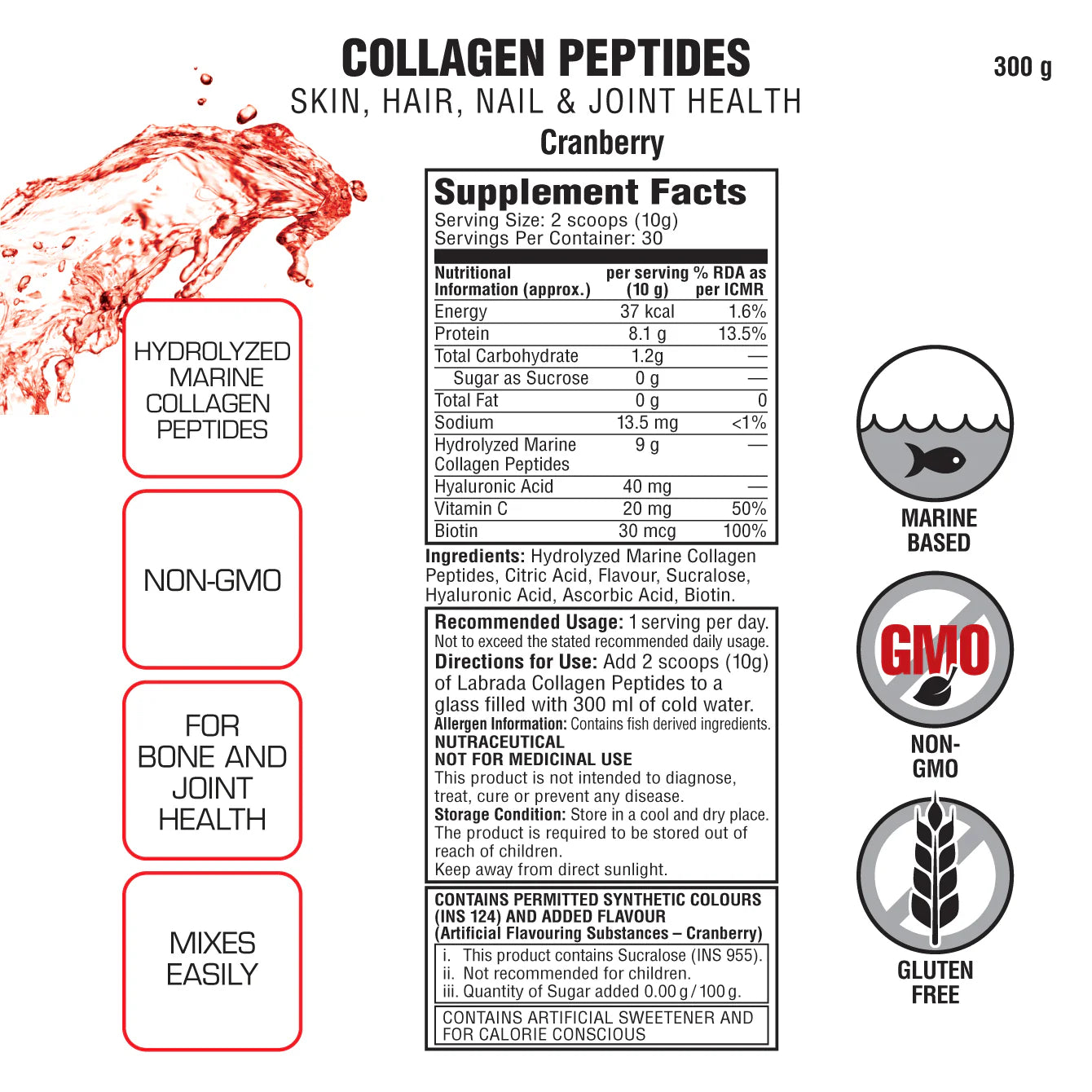 Labrada Marine Collagen Peptides 300g - Protein world