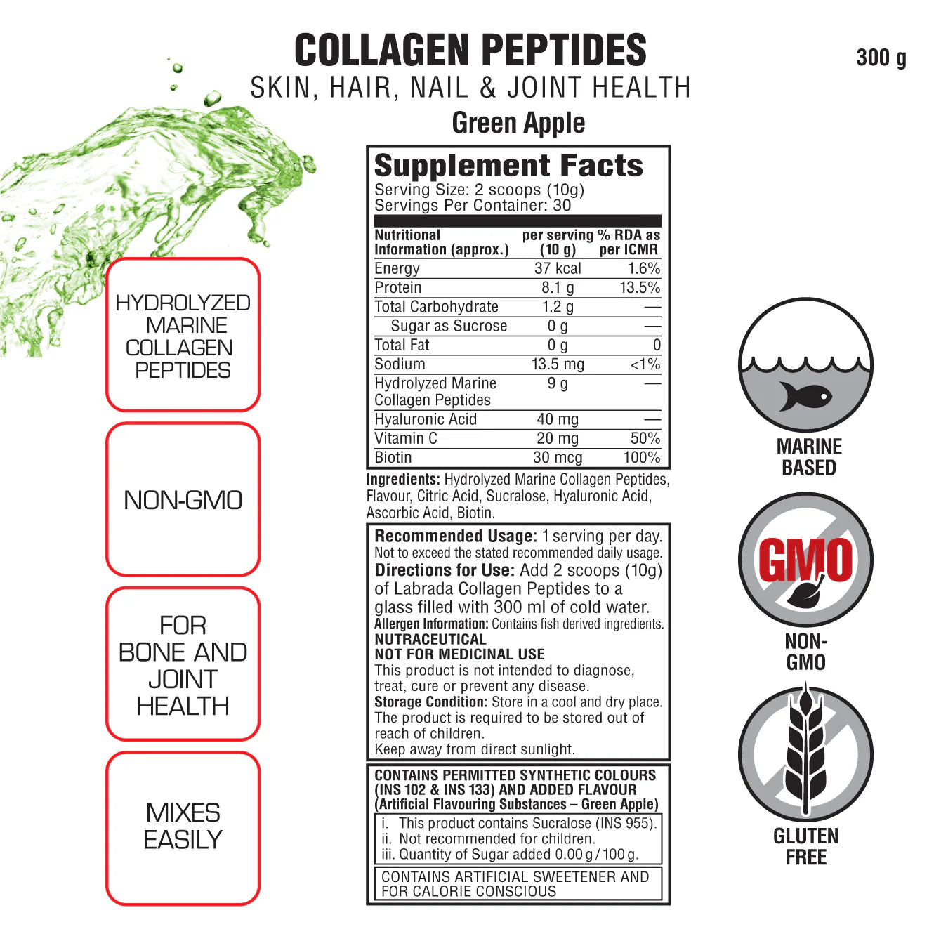 Labrada Marine Collagen Peptides 300g - Protein world