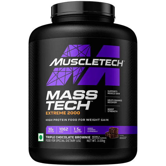 Muscletech Masstech Extreme 2000 Triple Chocolate Brownie 3kg - Protein world