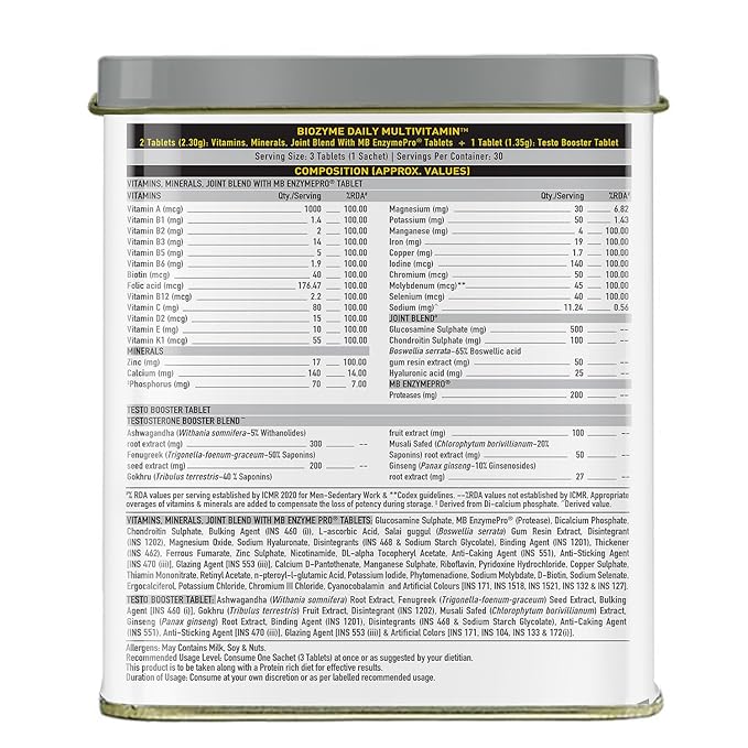 MuscleBlaze Biozyme Daily Multivitamin - Protein world