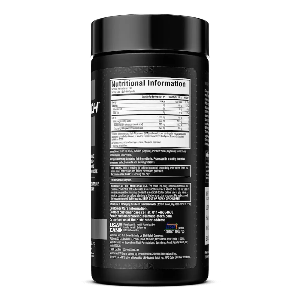 Muscletech Fish oil 100 Soft gel - Protein world