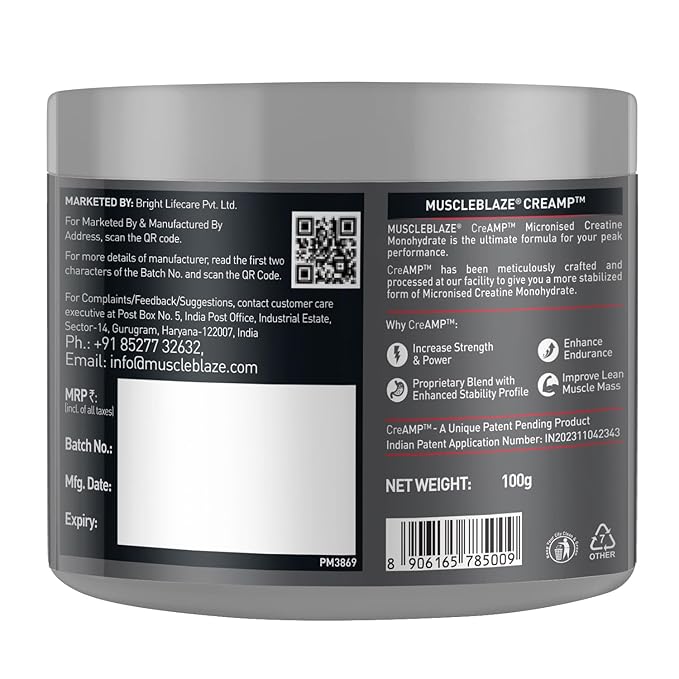 MuscleBlaze Creatine Monohydrate CreAMP - Protein world