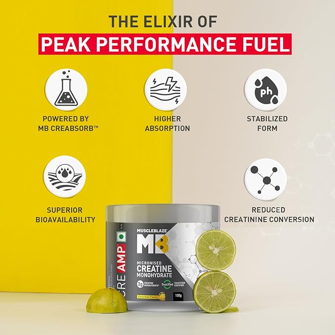 MuscleBlaze Creatine Monohydrate CreAMP - Protein world