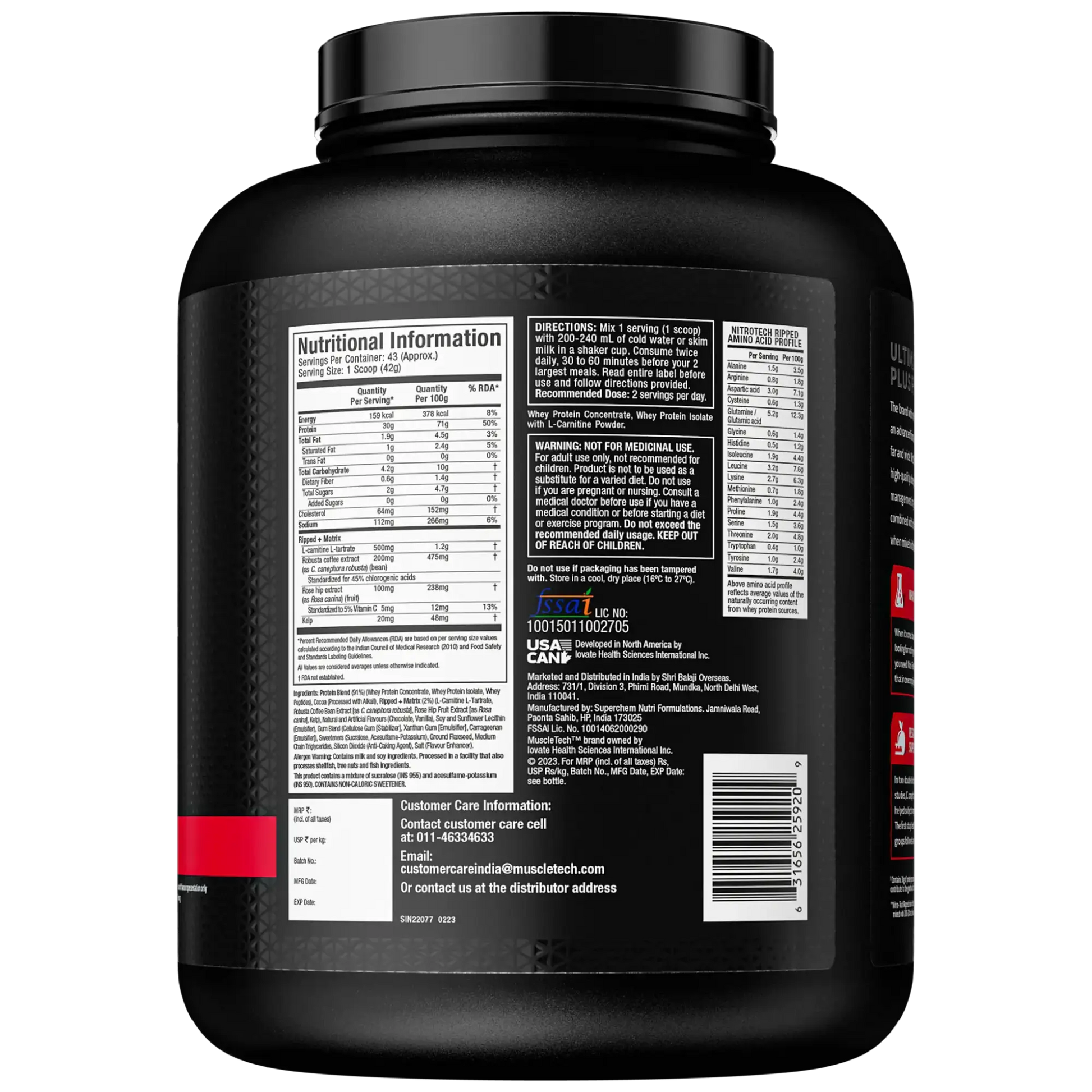 Muscletech Nitrotech Ripped - Protein world