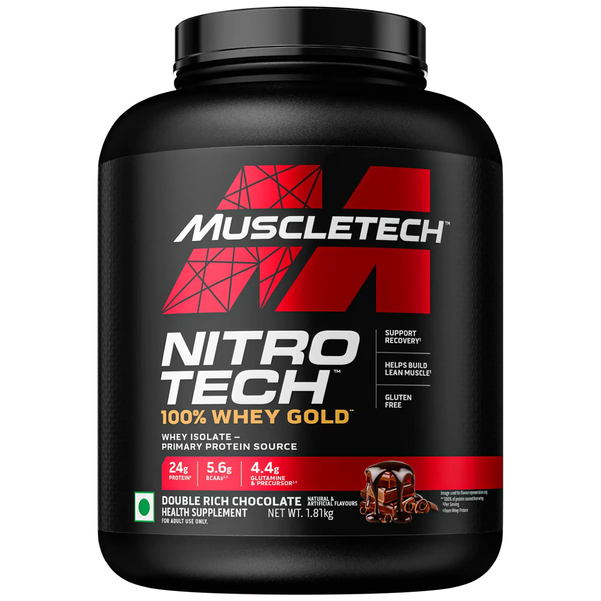 Muscletech Nitrotech Whey Gold Double Rich chocolate 1.81 kg - Protein world