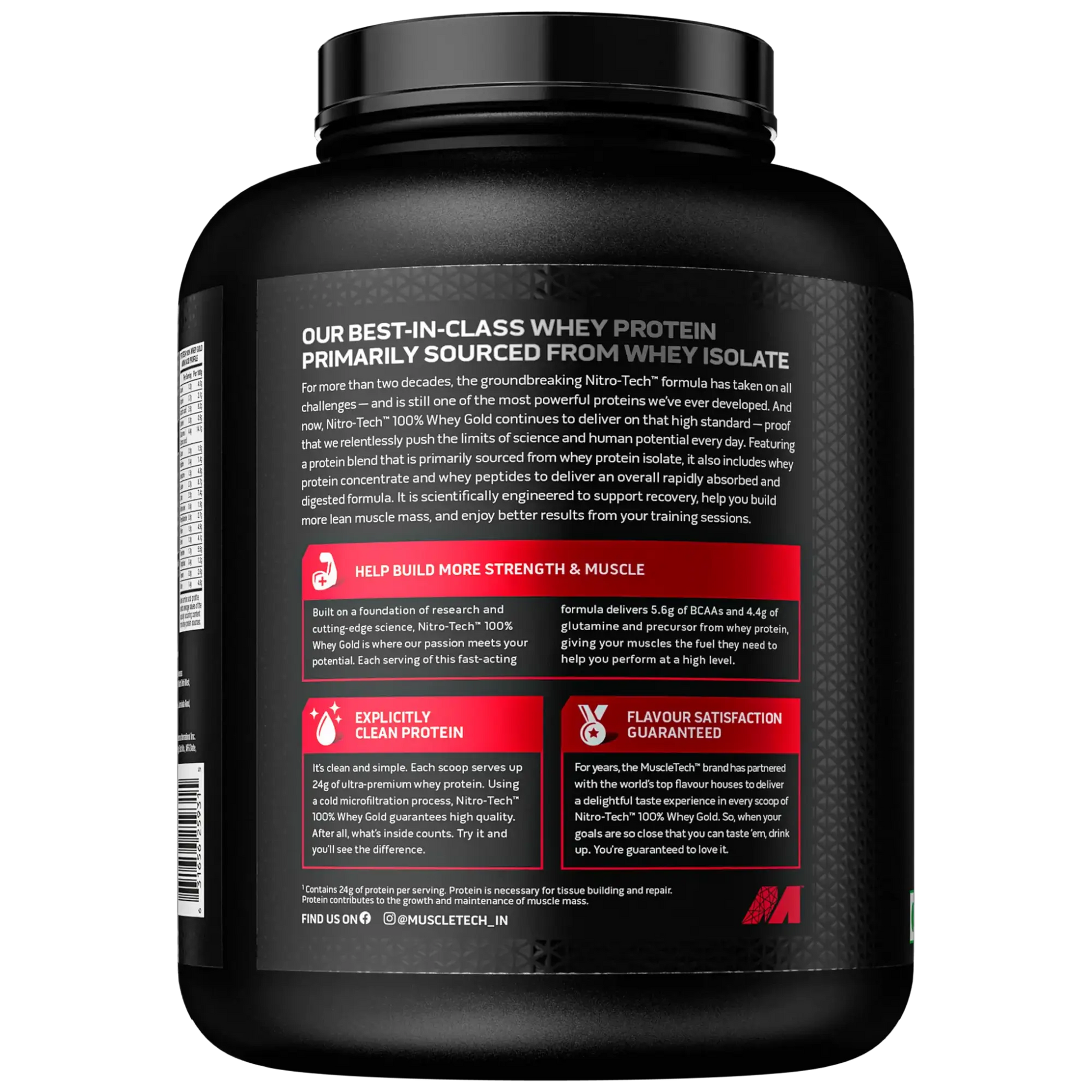 Muscletech Nitrotech Whey Gold Double Rich chocolate 1.81 kg - Protein world