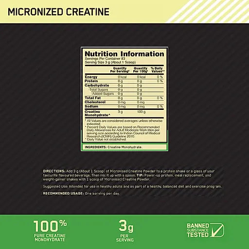 ON Micronized Creatine Powder - Protein world