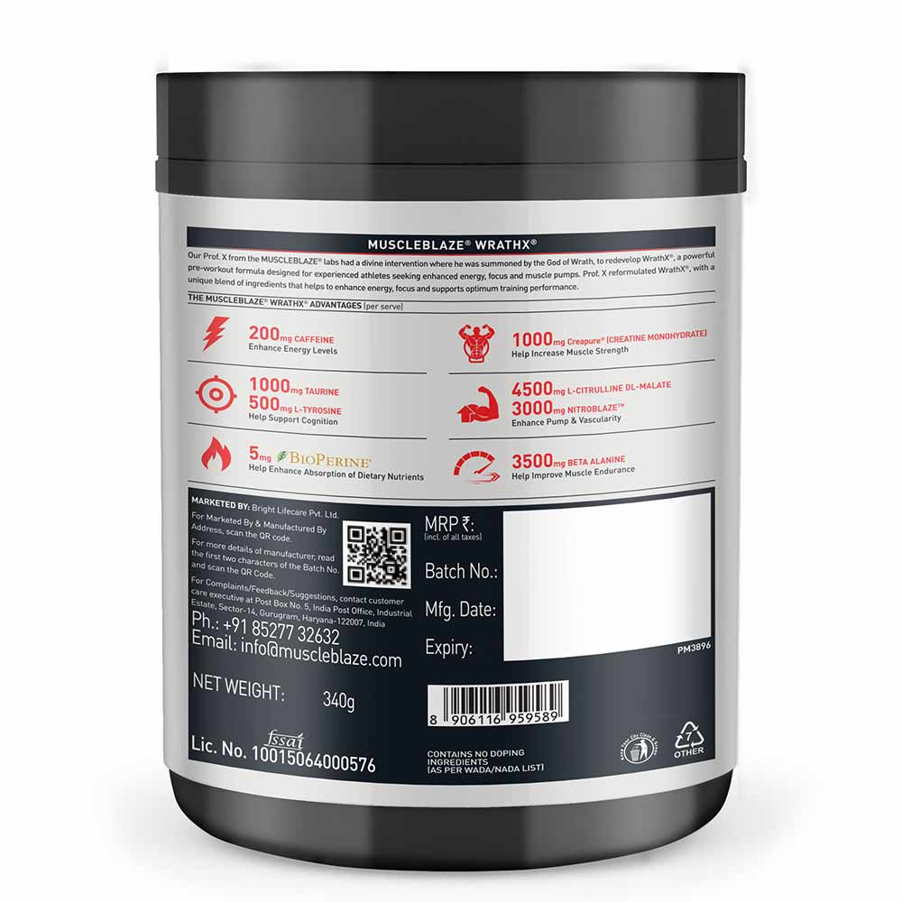 Muscleblaze Pre workout Wrathx