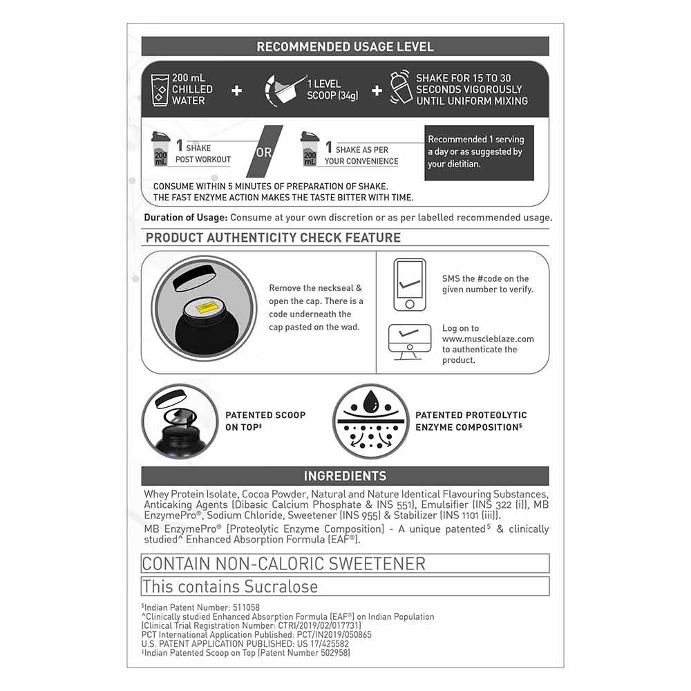 Muscleblaze Biozyme Iso Zero - Protein world