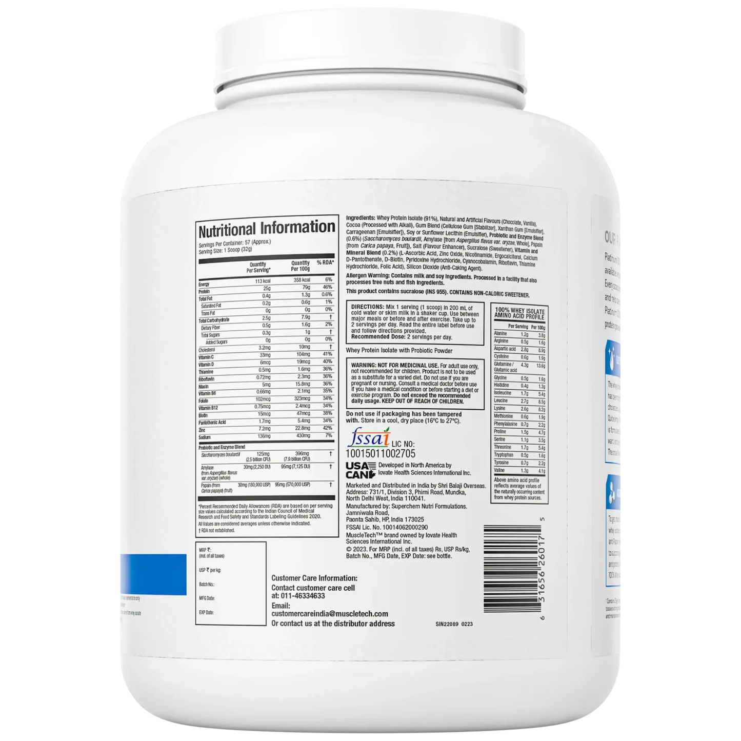 Muscletech Isolate Milk Chocolate - Protein world
