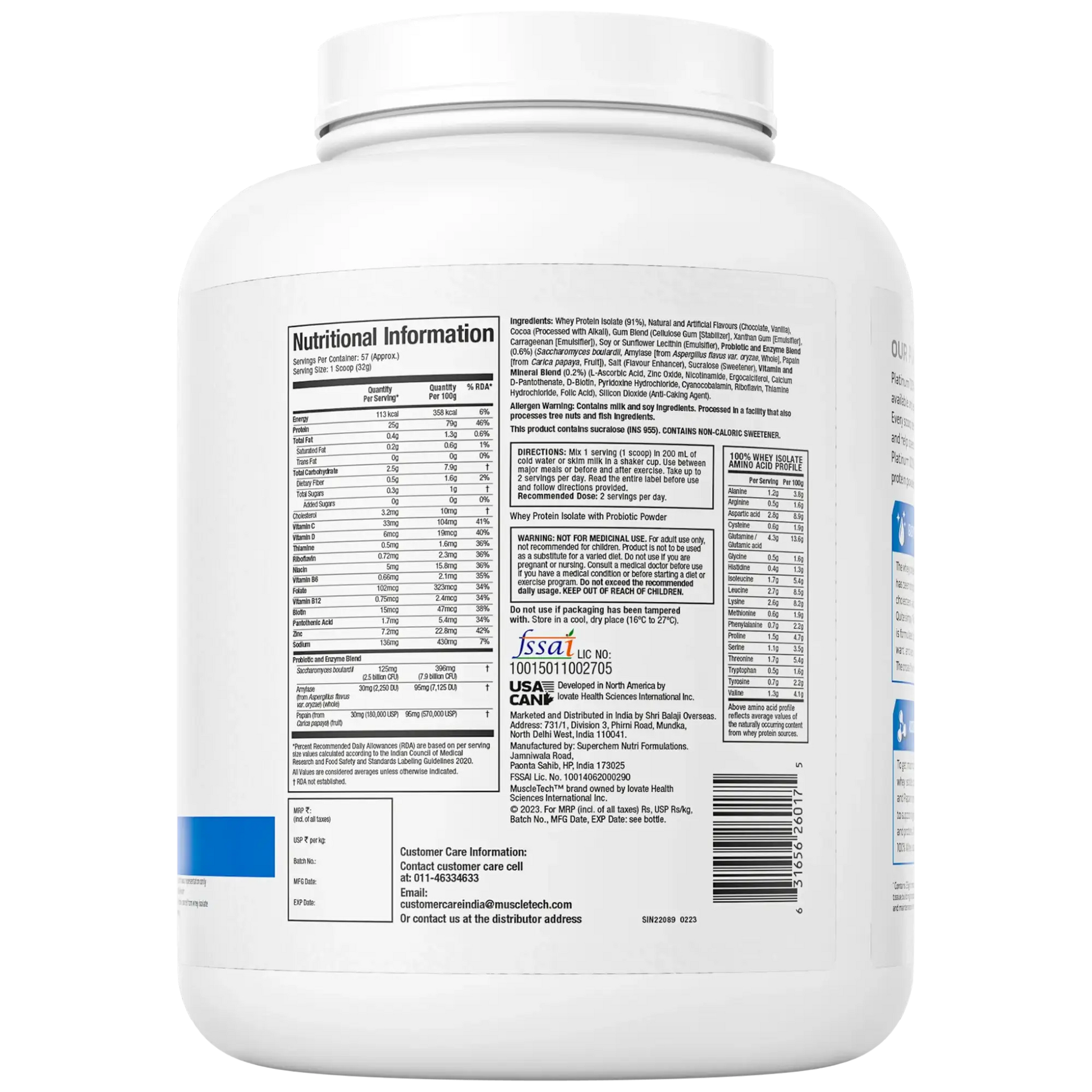 Muscletech Isolate Milk Chocolate - Protein world