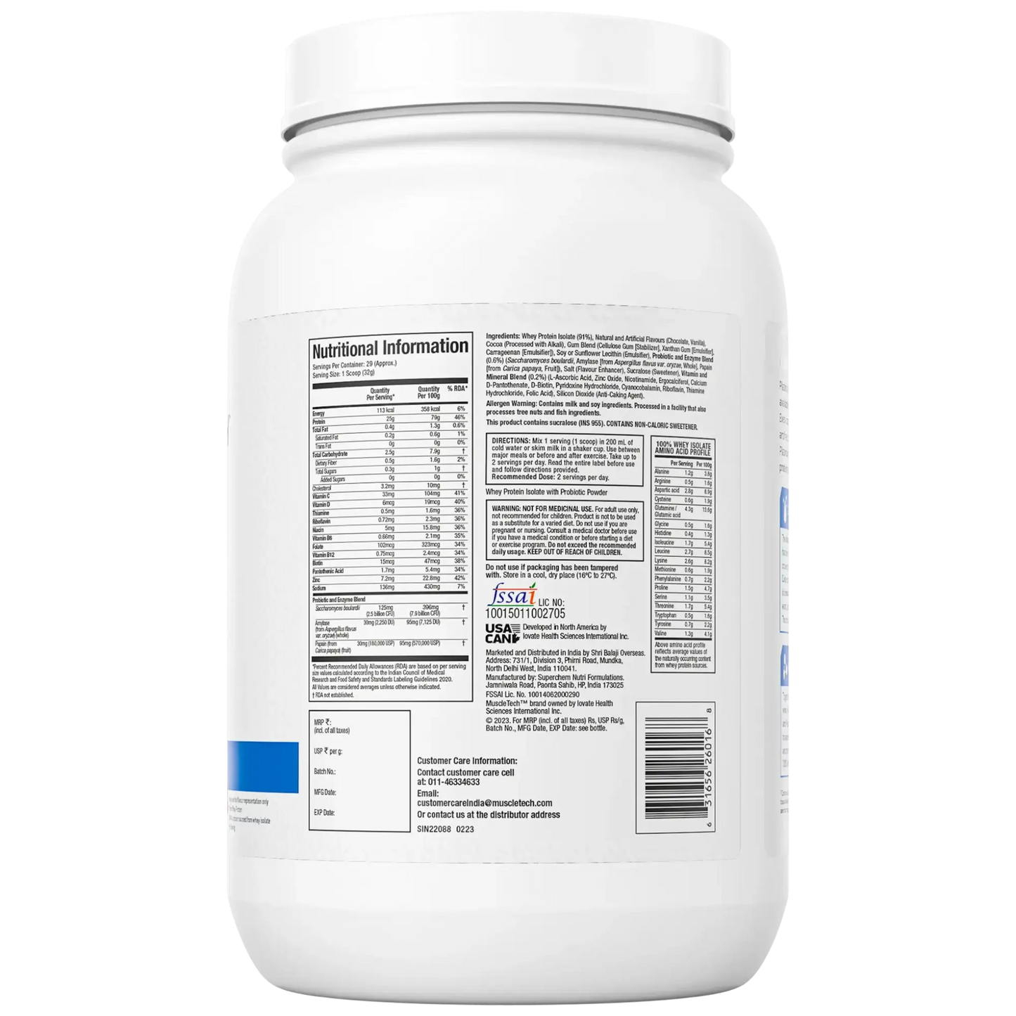 Muscletech Isolate Milk Chocolate - Protein world