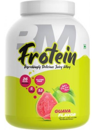 BIGMUSCLES NUTRITION Frotein [59 Servings], Refreshing Flavored 26g Hydrolysed Isolate Whey Protein  (2 kg, Guava)