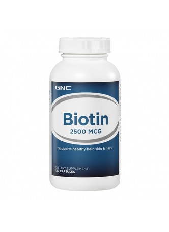 GNC Biotin (2500mcg), Unflavoured 120 caps