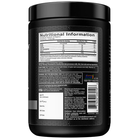 Muscletech Creatine 250g - Protein world