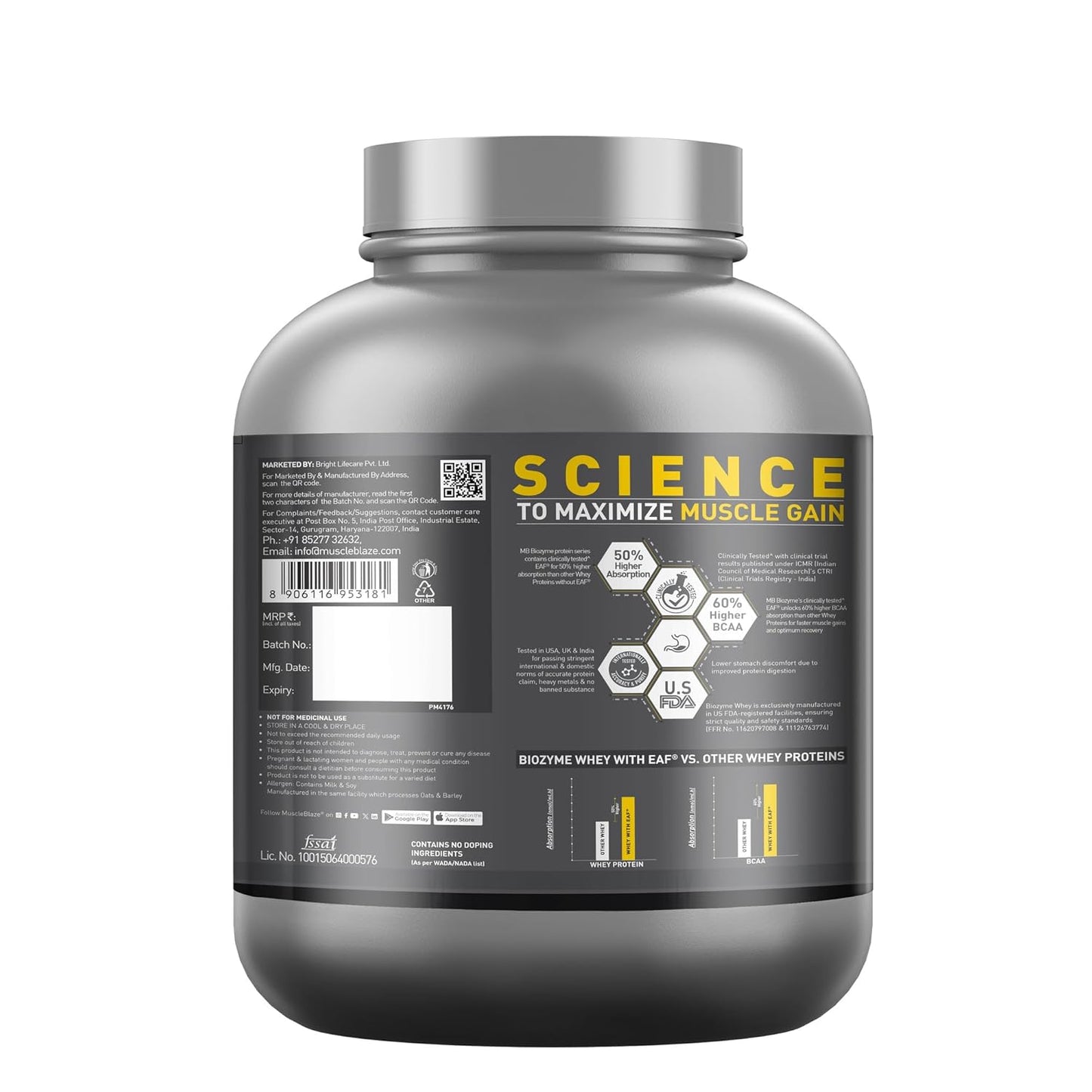 MuscleBlaze Biozyme Performance Whey