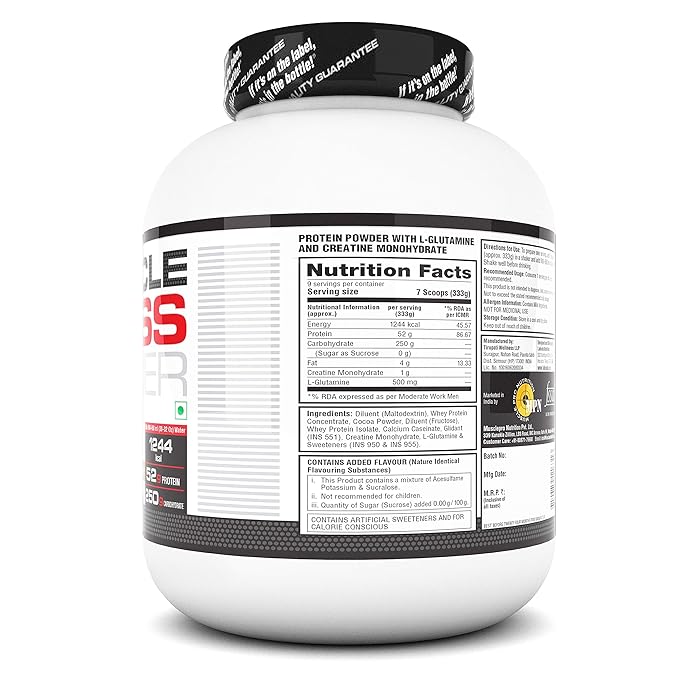 Labrada Muscle Mass Gainer 3kg Chocolate - Protein world