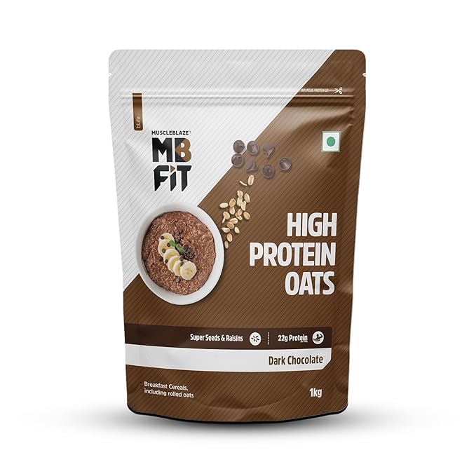 MuscleBlaze High Protein Oats Dark Chocolate 1kg